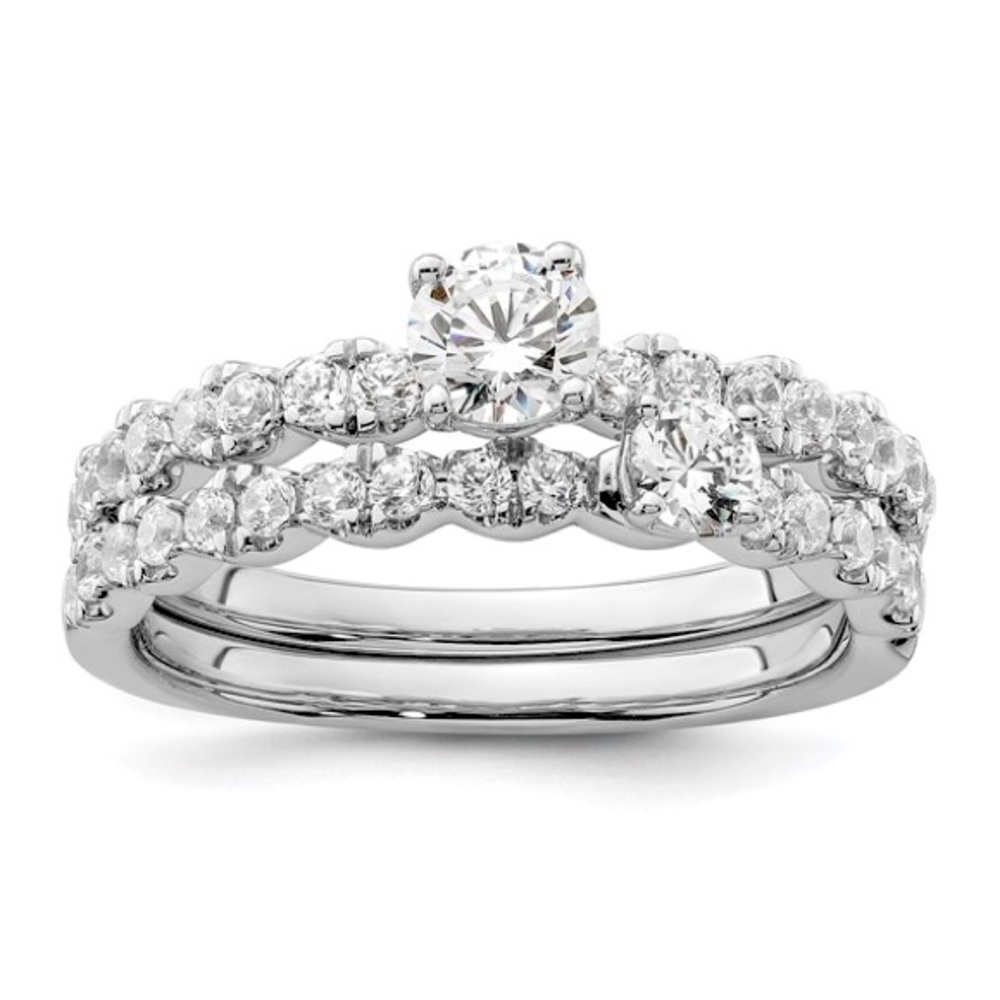 14K White Gold 1 CT Engagement Ring